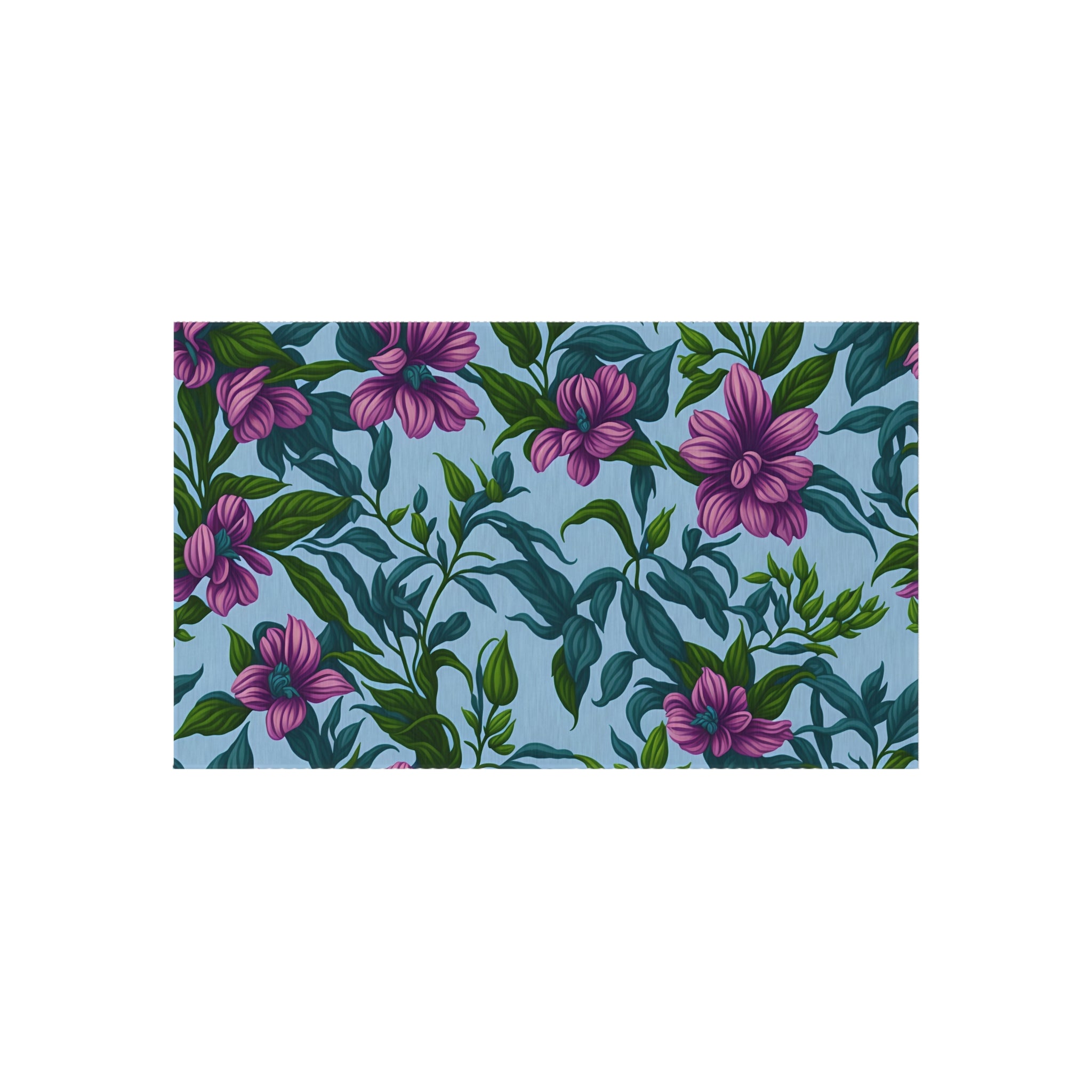 Charming Summer Stevia Flowers Designed Indoor Outdoor Rug 6 Sizes Available