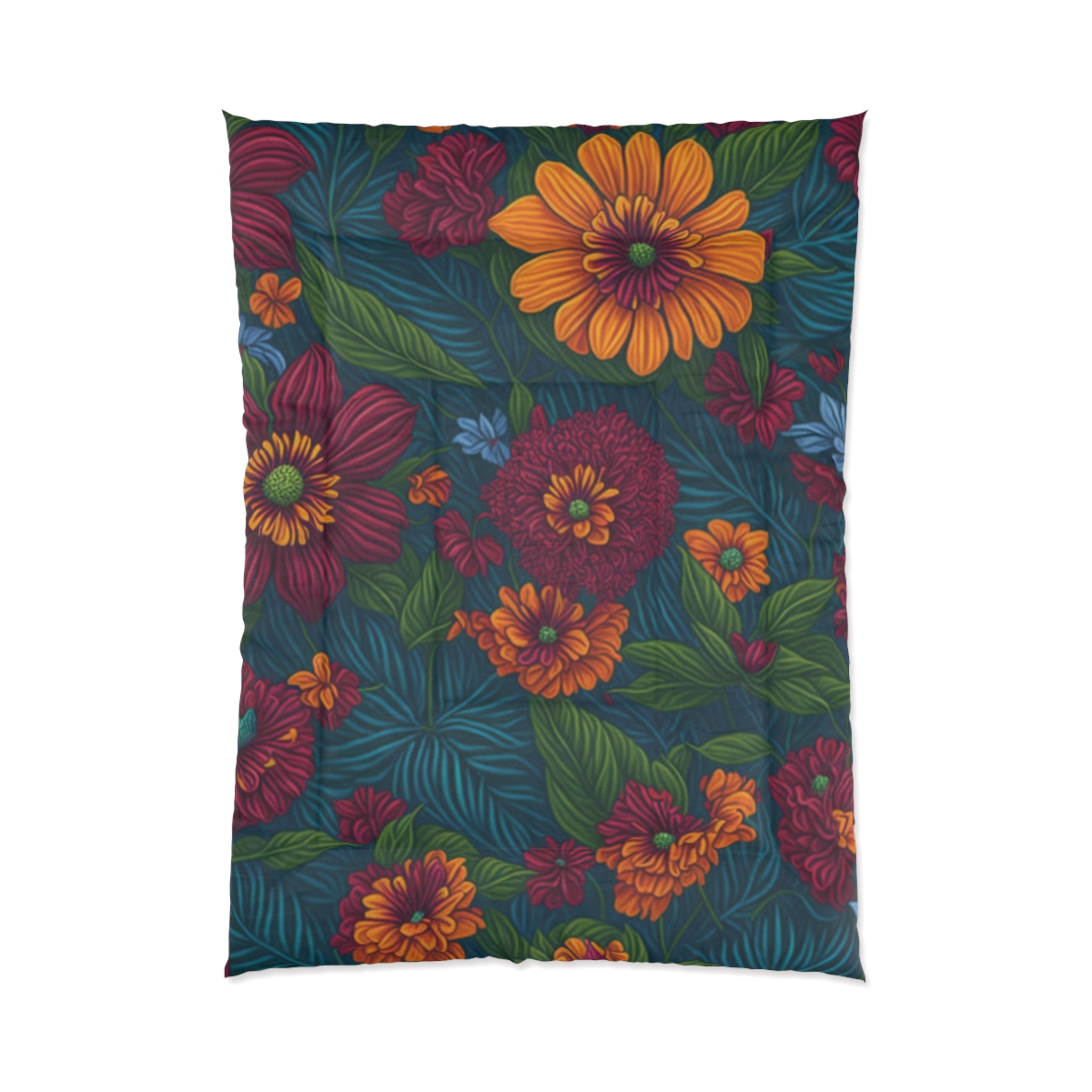 Exotic Tolmiea Flowers Designed Comforter 4 Sizes