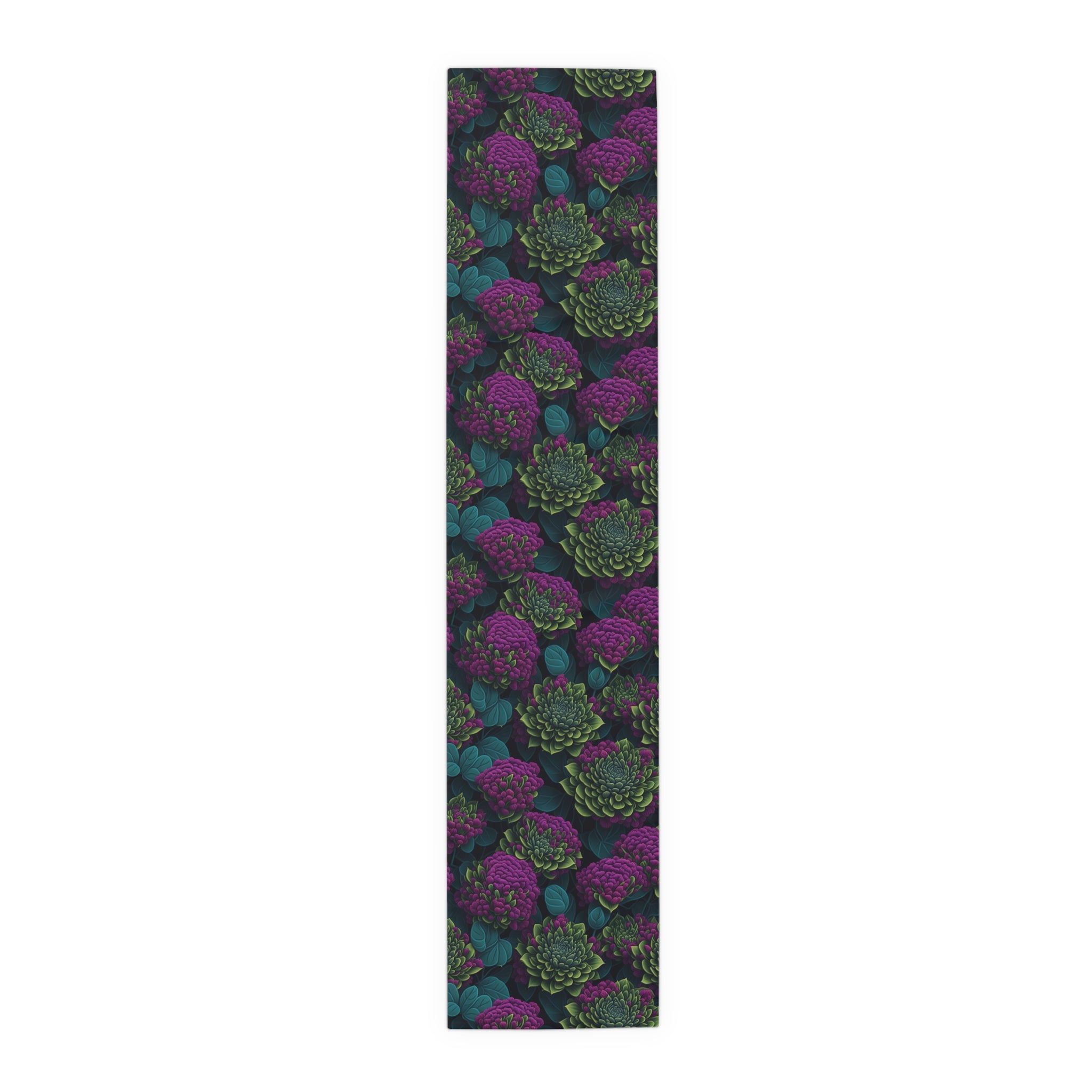 Alluring Sedum Flowers Designed Table Runner (Cotton, Poly) Available in 2 Sizes