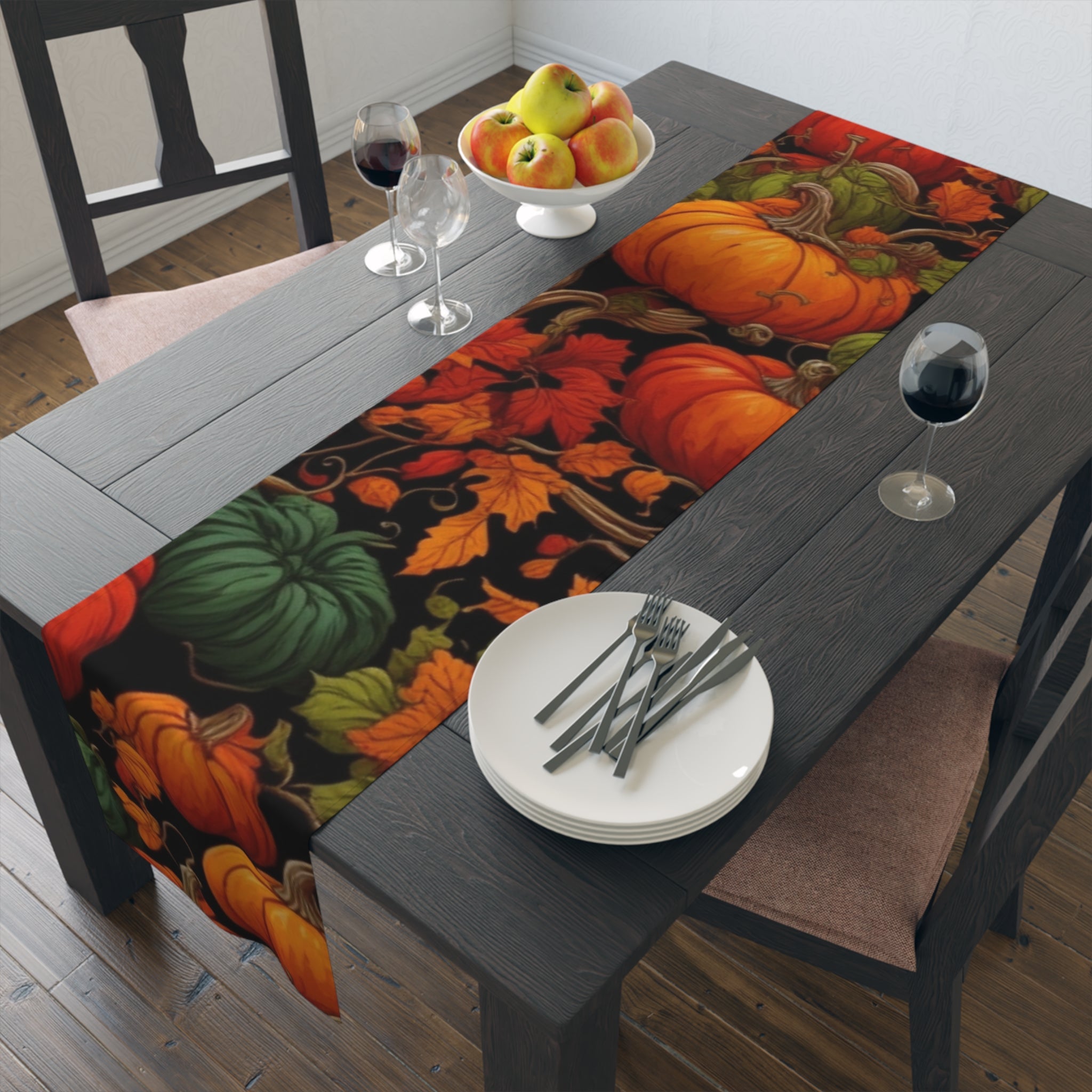 The Pumpkin Patch Table Runner (Cotton, Poly) Available in 2 Sizes