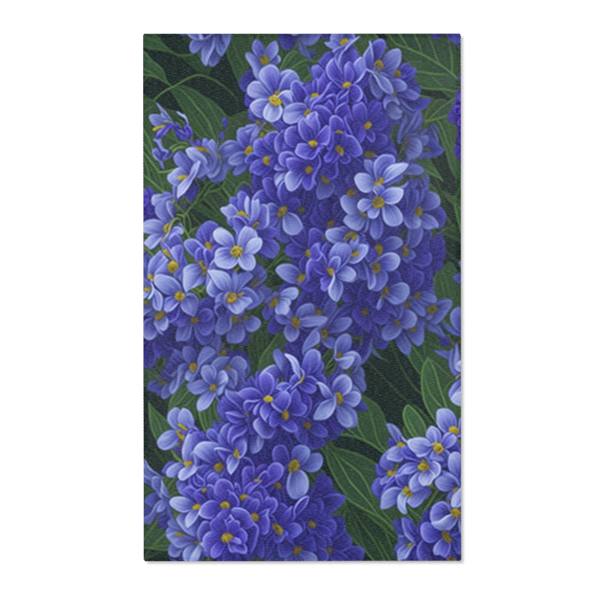 Abundant Syringa Flowers Designed Area Rugs Multiple Sizes Available