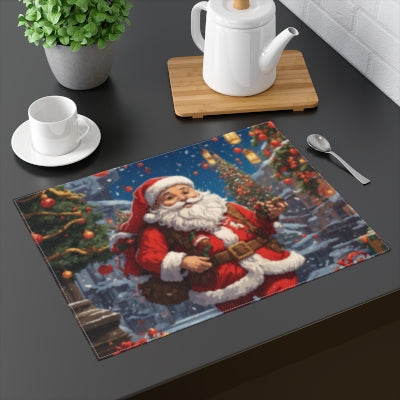 The Holly Jolly Santa Design Placemat - Create a Festive and Joyful Dining Experience